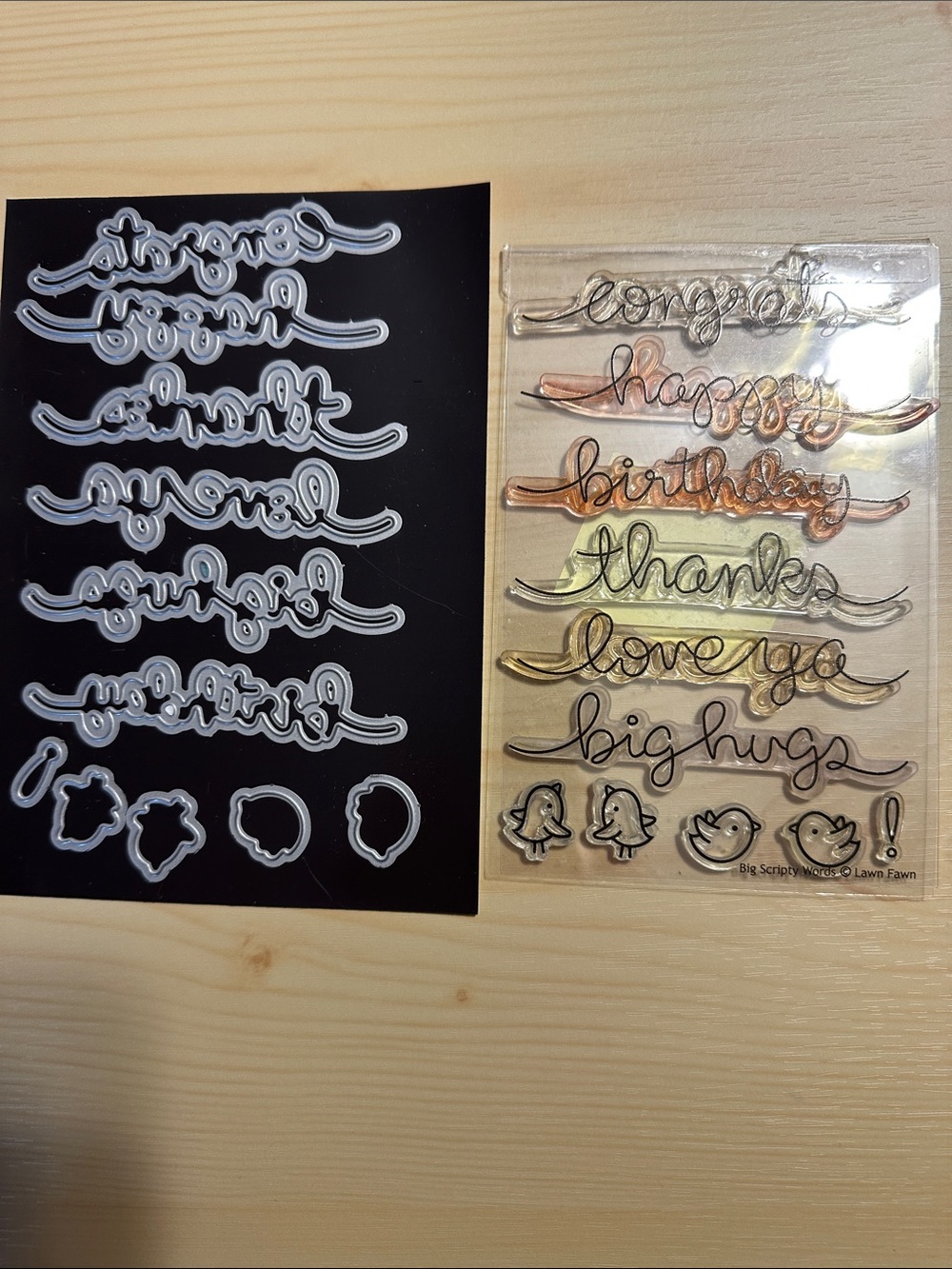 Clear Word Sentiment Dies and Accent Stamp Set -